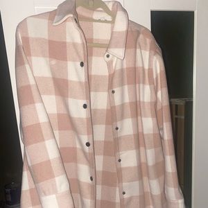 BB Dakota light pink and white plaid jacket/light jacket